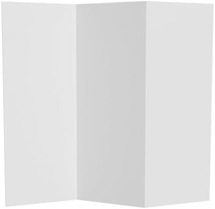 4 ft. Short White Temporary Cardboard Folding Screen - 3 Panels by RedLantern