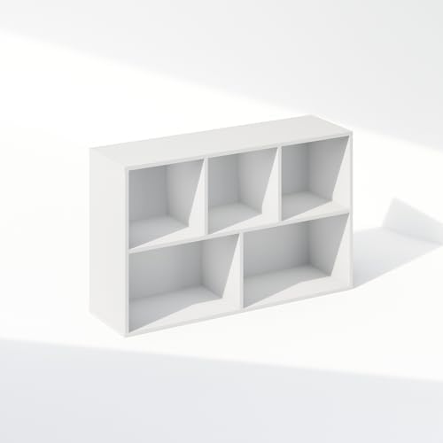 Furinno Reed Closet Organizers and Storage, 5-Cube Reversible Closet Shelves, Closet Organization Shelf, 9.4 x 19.5 x 31.5, for Bedroom, Closet, White - Image 6