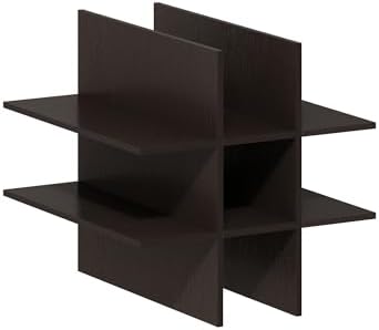 Furinno Cubicle 9-Compartment Cube Insert, Cube Organizer, Black Oak - Image 5