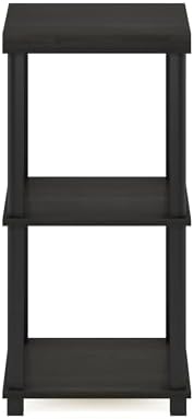 Furinno Turn-N-Tube Toolless 3-Tier Side Table, Thick Tabletop, Espresso - Image 7
