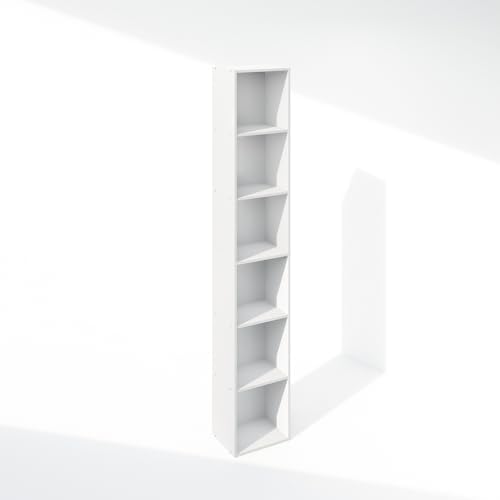 Furinno Cubicle 6-Tier Closet Organizers and Storage, Closet Organizer, Open Shelf Closet Storage, for Wardrobe, Bedroom, Living Room, White - Image 6