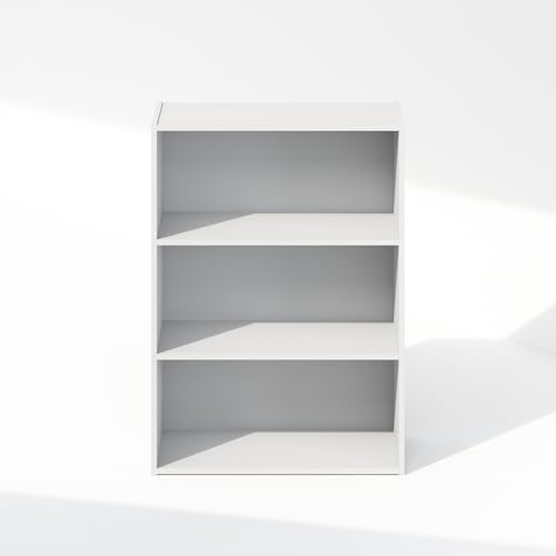 Furinno Reed Closet Organizers and Storage, 3-Tier Reversible Closet Shelves, Closet Organization Shelf, 9.7 x 23.7 x 31.5, for Bedroom, Closet, Plain White - Image 6