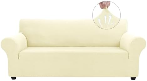Asnomy Stretch Oversized Couch Covers for Sofa Slipcover,Off-White by Asnomy