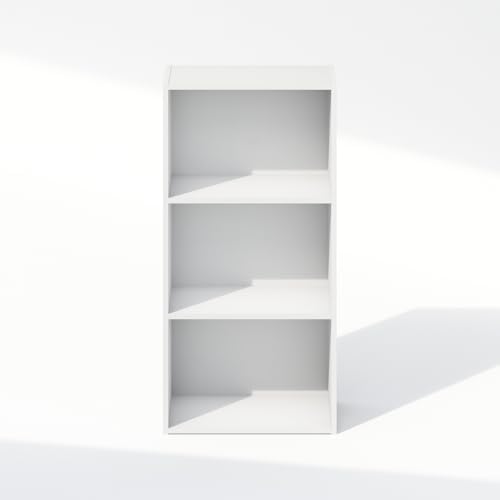 Furinno Reed Closet Organizers and Storage, 3-Tier Closet Organizer, Open Shelf Closet Storage, for Wardrobe, Bedroom, Living Room, White - Image 4