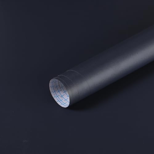 Peel and Stick Wallpaper - Navy Blue, Dark Blue Contact Paper for Cabinets, Bathroom, Bedroom, Kitchen Cabinet - Removable, Self-Adhesive Wallpaper - 17.3" x 197" Solid Color by Micpolo