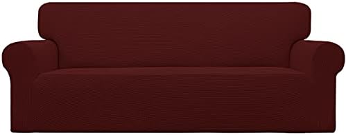 Easy-Going Stretch Oversized Sofa Couch Slipcover Washable Wine by Easy-Going