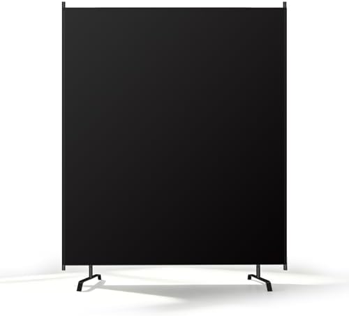 Room Divider Panel, 100% Blackout Privacy Screens with Wider Feet, 5Ft x 6FT Portable Room Partition for Room Separator, Room Divider Screen Partition Room Dividers Freestanding by Siebwin