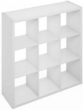 Furinno Simple 9-Cube Storage Organizer, Display Shelf, White - Image 7