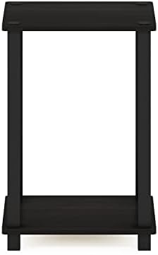 Furinno Simplistic Toolless Small 2-Tier Night Stand, Black Espresso - Image 4