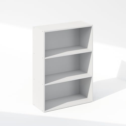 Furinno Reed Closet Organizers and Storage, 3-Tier Reversible Closet Shelves, Closet Organization Shelf, 9.7 x 23.7 x 31.5, for Bedroom, Closet, Plain White - Image 5