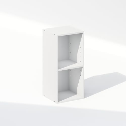 Furinno Reed 2-Tier Closet Organizers and Storage, Closet Organizer, Open Shelf Closet Storage, for Wardrobe, Bedroom, Living Room, 10-Inch Width, White - Image 4