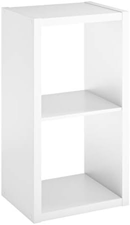 ClosetMaid 2 Cube Storage Shelf Organizer, Stackable with Open Back, Vertical or Horizontal, Easy Assembly, Wood, White Finish by Unknown