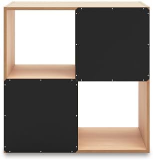 Signature Design by Ashley 4 Cube Organizer Bookcase, Light Brown Ash - Image 7