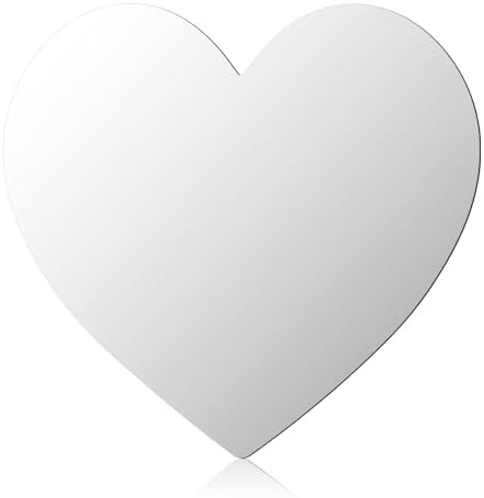 9.44 x 8.46″x 1Pcs Heart Shaped Acrylic Wall Mirror Tile for Wall by DARENYI