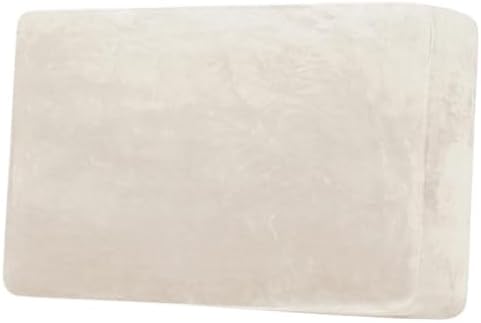 H.VERSAILTEX Velvet Stretch Individual Couch Cushion Cover Plush Slipcover for Loveseat Sofa Furniture Protector Seat Cover (1 Piece Loveseat Cushion Cover, Ivory) by HVERSAILTEX