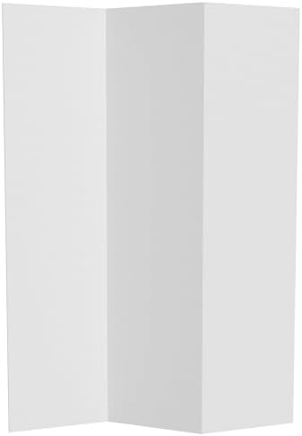 6 ft. Tall White Temporary Cardboard Folding Screen - 3 Panel by RedLantern