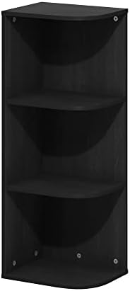 Furinno PASIR Book Shelf, 3-Tier Corner Bookshelf with Open Shelf, Standing Bookcase, 9.3 x 12 x 31.5 for Organization and Storage, for Living Room, Bedroom, Home Office, Blackwood - Image 5