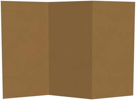 3 ft. Short Brown Temporary Cardboard Folding Screen - 3 Panels by RedLantern