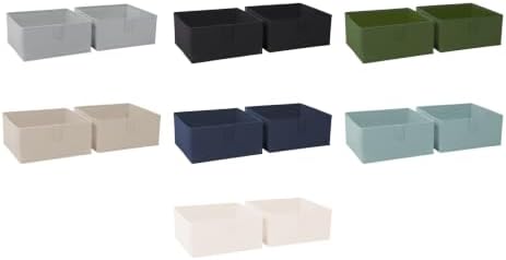 RiverRidge Folding Storage Bins - 2-pack of 5in Tall Black Cubes - Image 6
