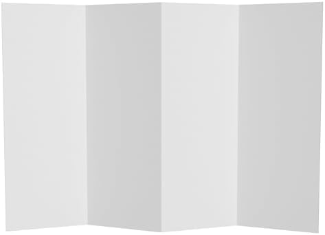 4 ft. Short White Temporary Cardboard Folding Screen - 4 Panels by RedLantern