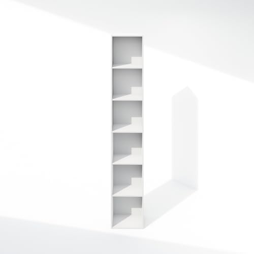 Furinno Cubicle 6-Tier Closet Organizers and Storage, Closet Organizer, Open Shelf Closet Storage, for Wardrobe, Bedroom, Living Room, White - Image 7