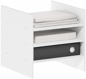 Furinno Cubicle Cube Insert, 3-Shelf Cube Organizer, Fits into Furinno Extra Thick Cubes, for Organizers and Storage, White (Does not fit IKEA Kallax Shelving) by Furinno-FitsYourSpaceFitsYourBudget