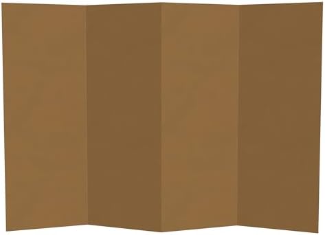 4 ft. Short Brown Temporary Cardboard Folding Screen - 4 Panels by RedLantern