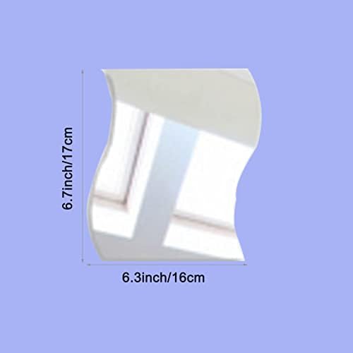 12PCS Wavy Mirror Wall Stickers Decor, 3D Art DIY Home Decorative Acrylic Mirror for Home Living Room Bedroom Sofa TV Setting Wall Decoration Decor(6.3 * 6.7inches)… - Image 2