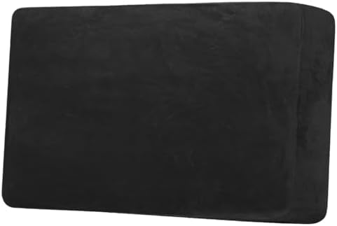 H.VERSAILTEX Velvet Stretch Individual Couch Cushion Cover Plush Slipcover for Loveseat Sofa Furniture Protector Seat Cover (1 Piece Loveseat Cushion Cover, Black) by HVERSAILTEX