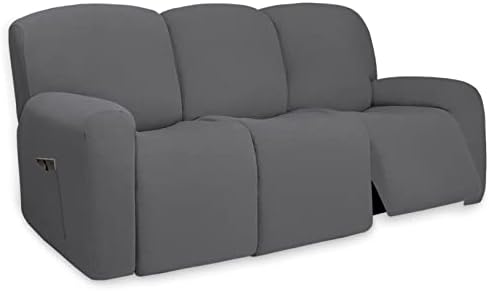 PureFit Super Stretch 3 Seats Recliner Sofa Couch Cover with Pocket by PureFit
