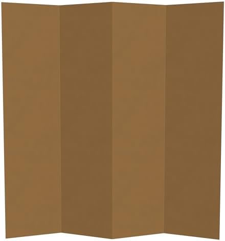 6 ft. Tall Brown Temporary Cardboard Folding Screen - 4 Panel by RedLantern