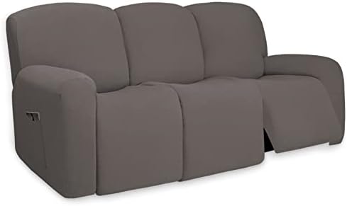 PureFit Super Stretch 3 Seats Recliner Sofa Couch Cover with Pocket by PureFit