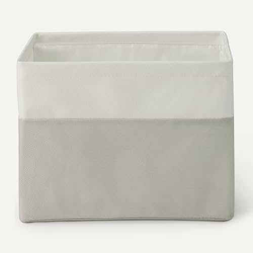 Amazon Basics Collapsible Storage Bins with Faux Leather Handles, Foldable Organizing Containers for Closet, Clothes, Toys, Linen, Large, 3-Pack - Image 3