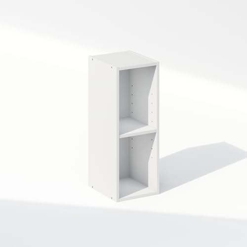 Furinno Reed 2-Tier Closet Organizers and Storage, Closet Organizer, Open Shelf Closet Storage, for Wardrobe, Bedroom, Living Room, 8-Inch Width, White - Image 7