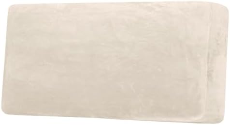 H.VERSAILTEX Velvet Stretch Individual Couch Cushion Cover Plush Cushion Slipcover for Loveseat Sofa Cushion Furniture Protector Seat Cushion Sofa Cover (1 Piece Sofa Cushion Cover, Cream) by HVERSAILTEX