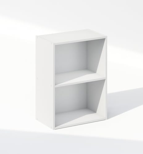 Furinno Reed Closet Organizers and Storage, 2-Tier Closet Organizer, Open Shelf Closet Storage, for Wardrobe, Bedroom, Living Room, White - Image 4