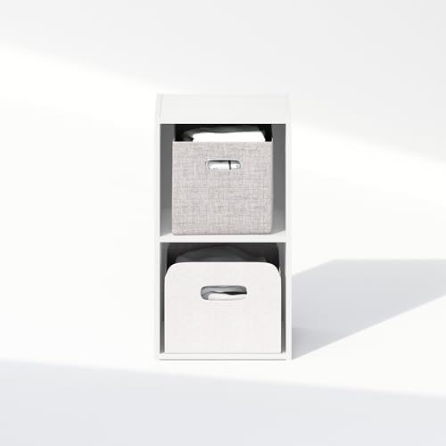 Furinno Reed Closet Organizers and Storage, 2-Tier Closet Organizer, Open Shelf Closet Storage, for Wardrobe, Bedroom, Living Room, White - Image 6