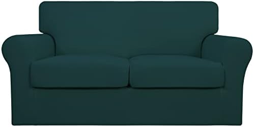 Easy-Going 3 Pieces Stretch Loveseat Couch Cover for 2 Cushion Washable by Easy-Going