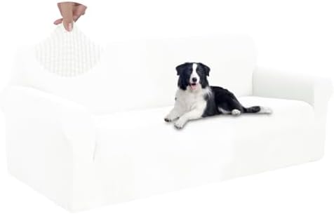 U-NICE HOME Oversized Stretch Couch Cover Slipcover, Ivory White by U-NICEHOME