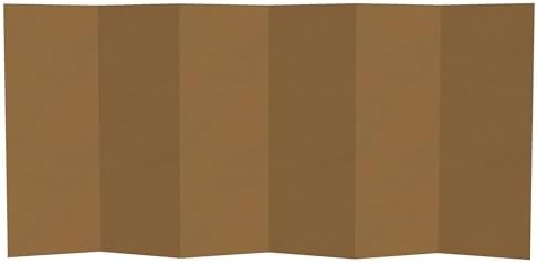 4 ft. Short Brown Temporary Cardboard Folding Screen - 6 Panels by RedLantern