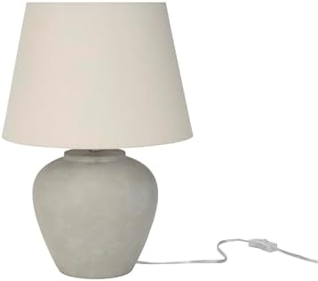Nourison Home 20" Sand (Light Beige) Neutral Ceramic Table Lamp with Fabric Shade, Bedside Nightstand Lamp for Bedroom, Living Room, Entryway - Image 5