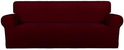 PureFit Stretch Couch Covers for Sofa Large Sofa Slipcovers Wine by PureFit