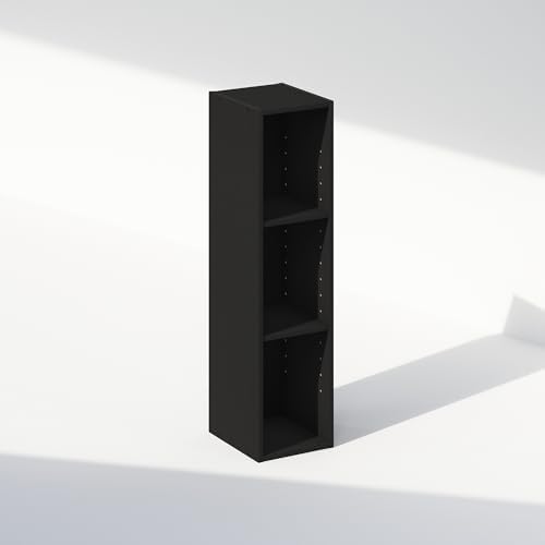 Furinno Reed 3-Tier Closet Organizers and Storage, Closet Organizer, Open Shelf Closet Storage, for Wardrobe, Bedroom, Living Room, 8-Inch Width, Blackwood - Image 5