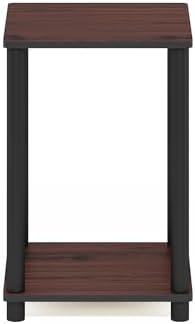 Furinno Turn-N-Tube Toolless 2-Tier Side Table, Open Shelf, Cherry Oak - Image 6