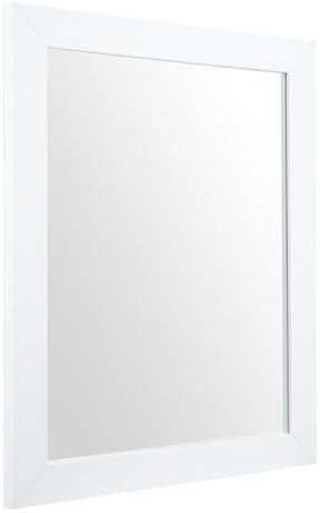 Rectangular Wall Mirror 20x16 Inch Bathroom Mirror for Over Sink, White by Ruomeng