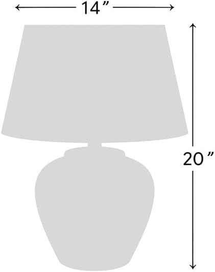 Nourison Home 20" Sand (Light Beige) Neutral Ceramic Table Lamp with Fabric Shade, Bedside Nightstand Lamp for Bedroom, Living Room, Entryway - Image 2