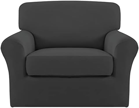 Easy-Going 2 Pieces Stretch Sofa Slipcover for Armchair Washable by Easy-Going