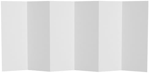 4 ft. Short White Temporary Cardboard Folding Screen - 6 Panels by RedLantern