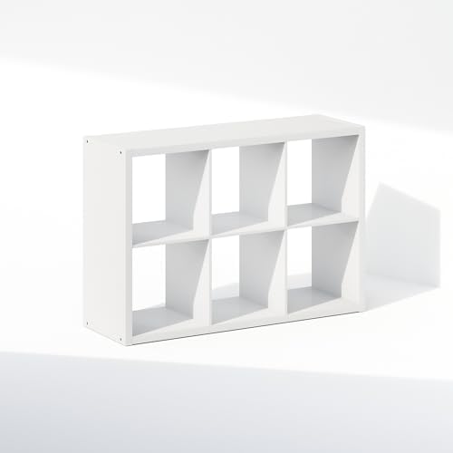 Furinno Cubic Extra Thick 6-Cube Closet Organizers and Storage, White - Image 7