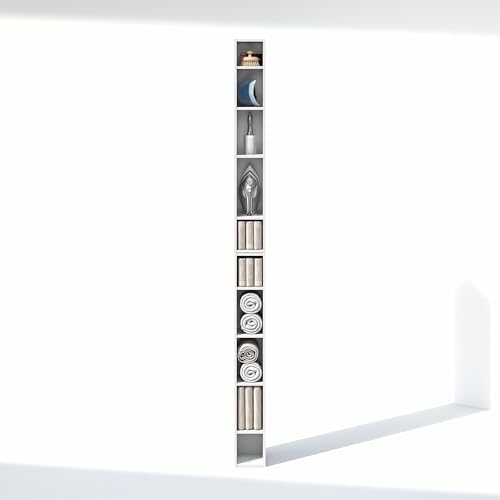 Furinno Fulda 10-Tier Closet Organizers and Storage, Open Shelf, Storage Organizer, 6-Inch Width, for Closet, Bedroom, White - Image 6